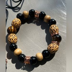 Bohemian style necklace and bracelet